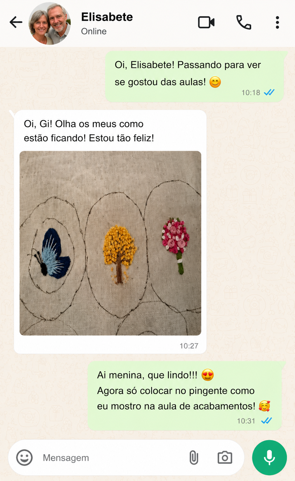 Depoimento aluna 1