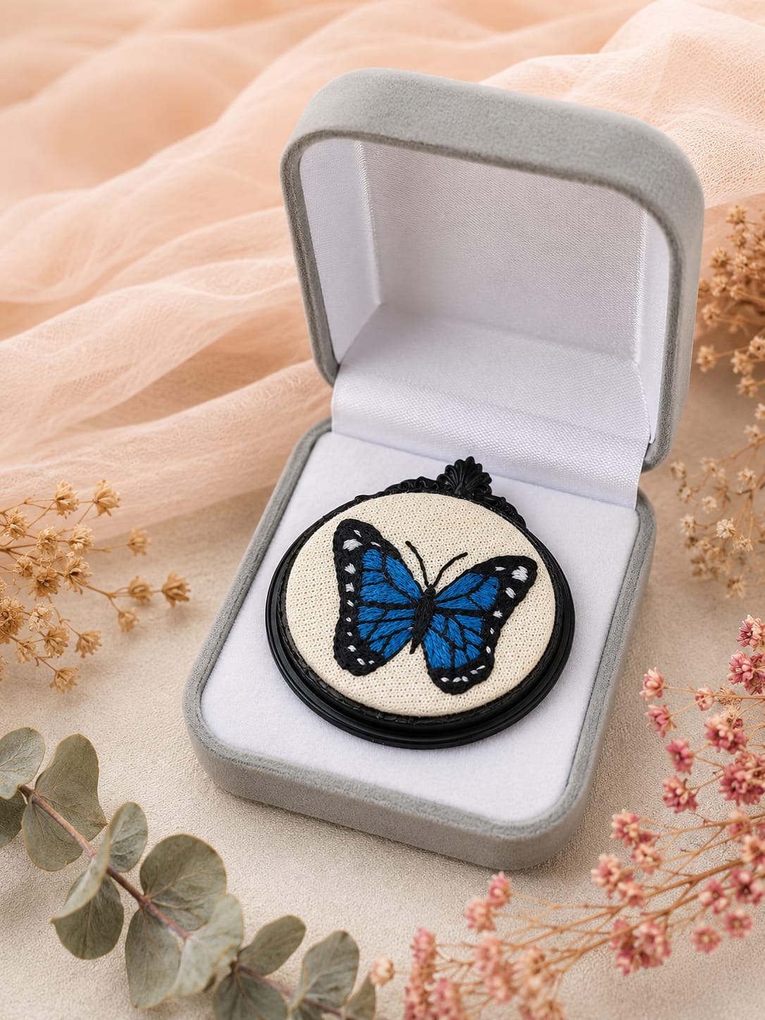 Broche Borboleta Azul