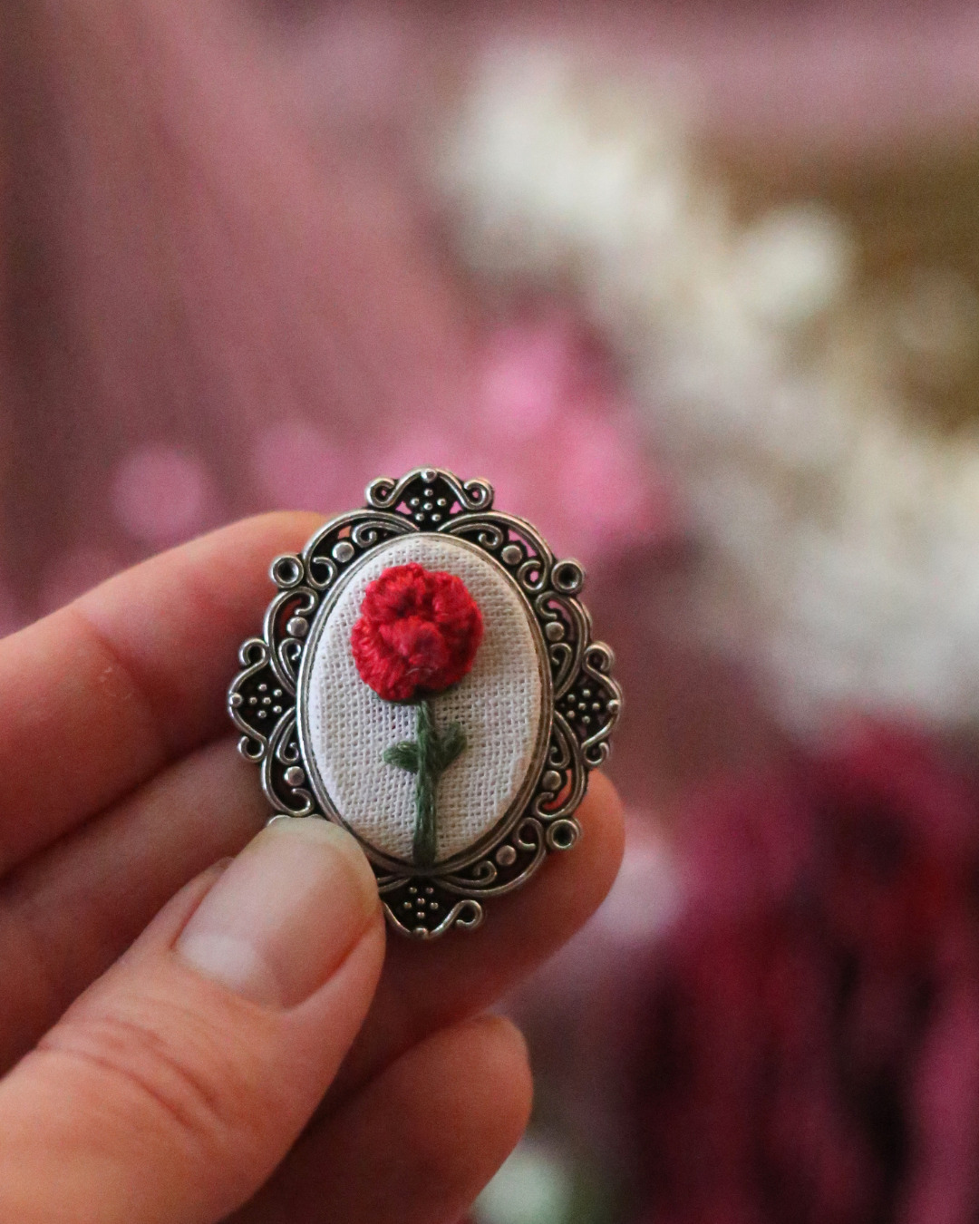 Rosa 3D Menor Fundo Branco