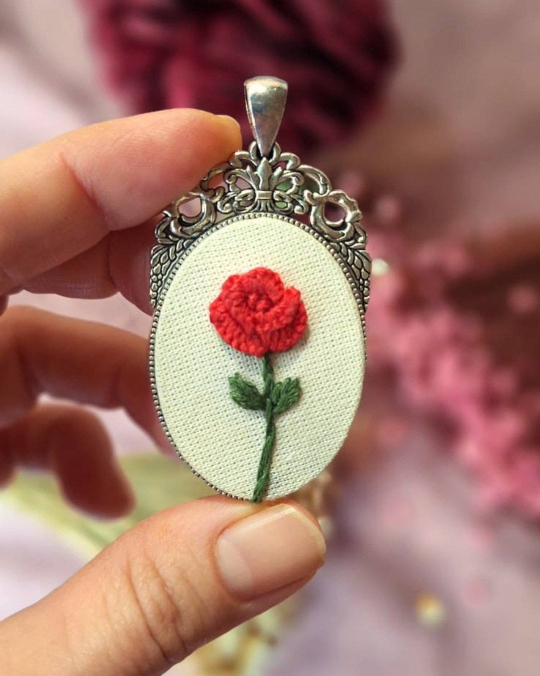 Rosa 3d fundo branco maior