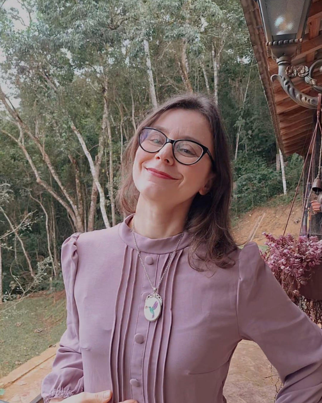 Beija-flor pingente prateado
