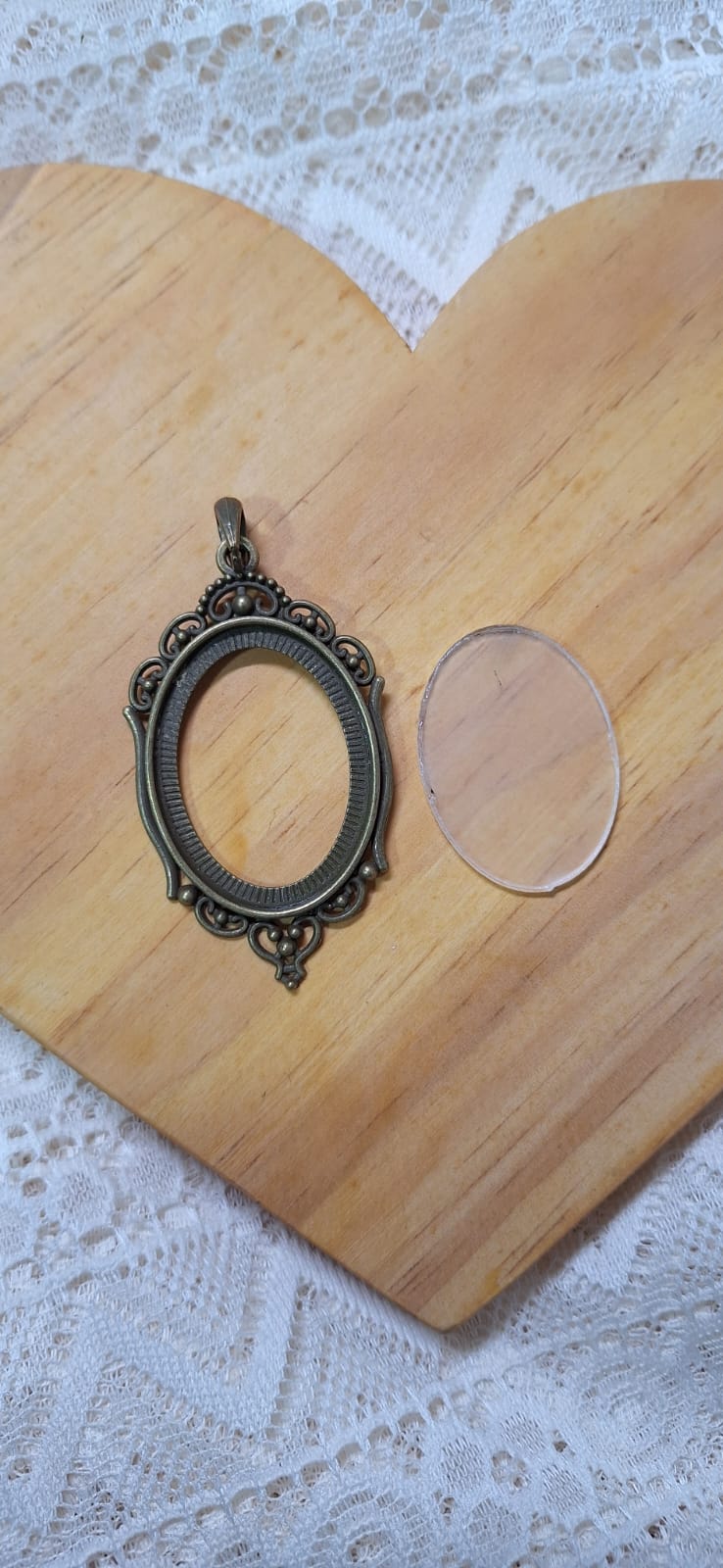 Pingente oval avulso modelo 2 SEM CORRENTE